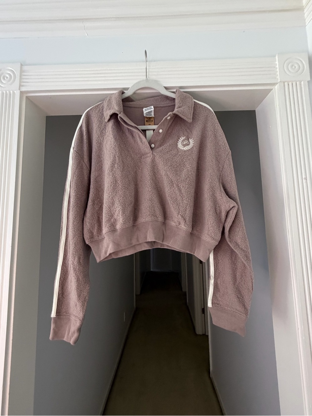 PINK Victoria's Secret Taupe Sherpa Pullover